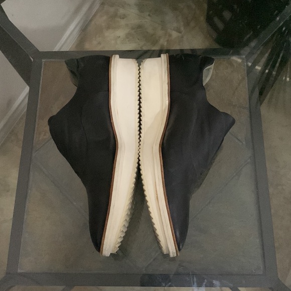 REED KRAKOFF LEATHER BLOCK HEEL LOAFERS - Picture 3 of 13